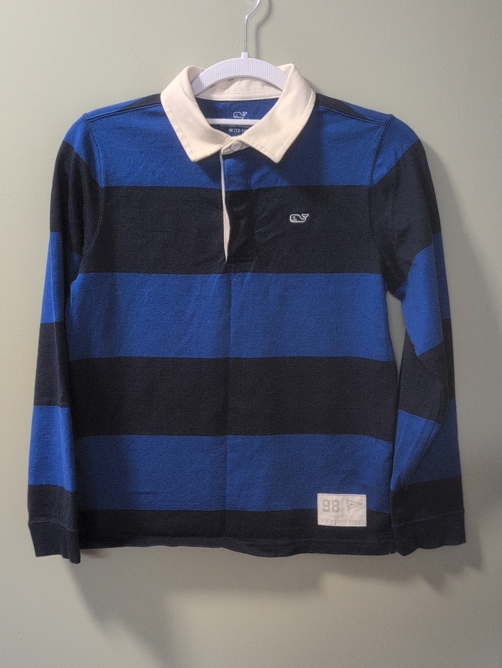 Vineyard Vines Blue & Navy Striped Long-Sleeve Rugby Shirt